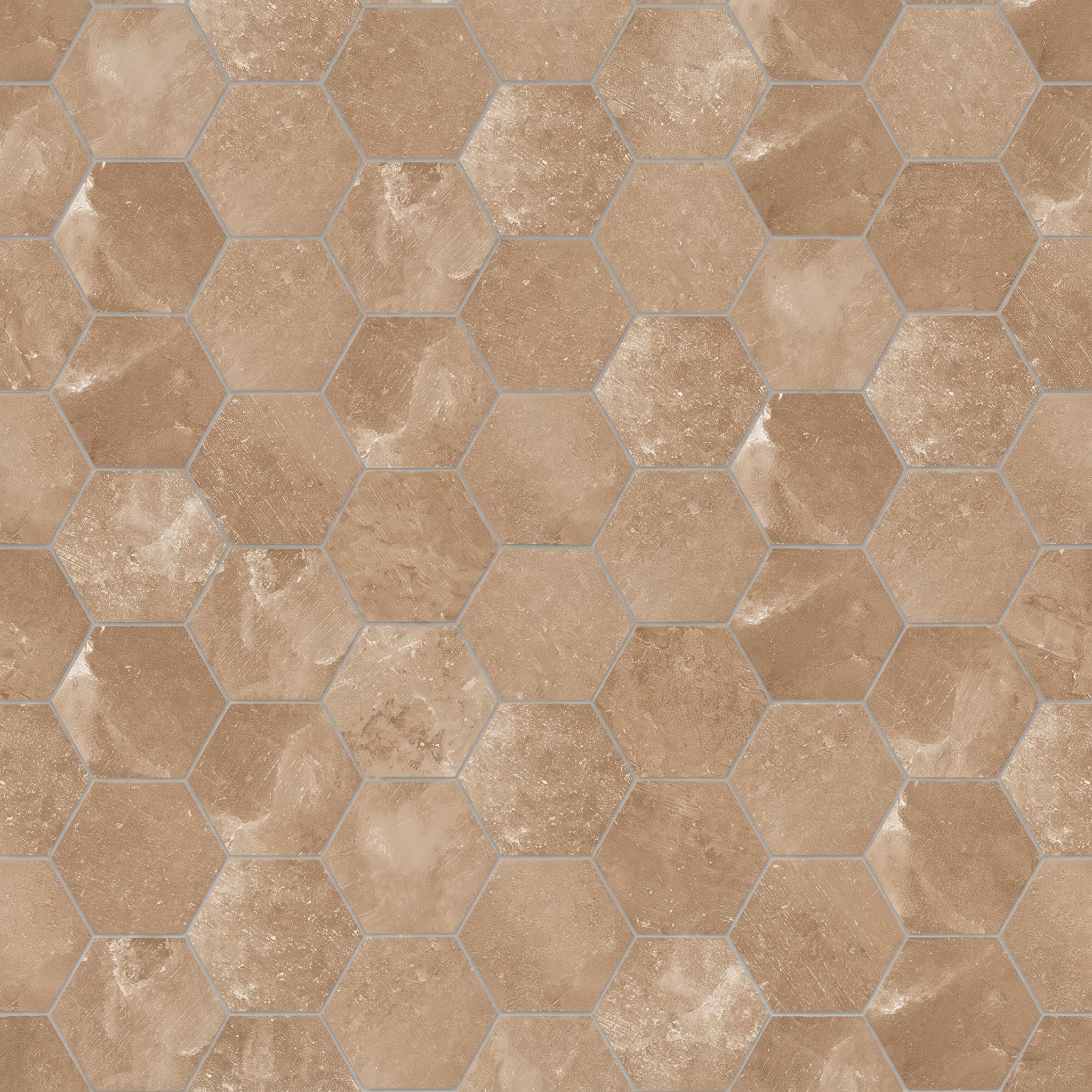 Salt Stone Terra Hexagon Mosaic