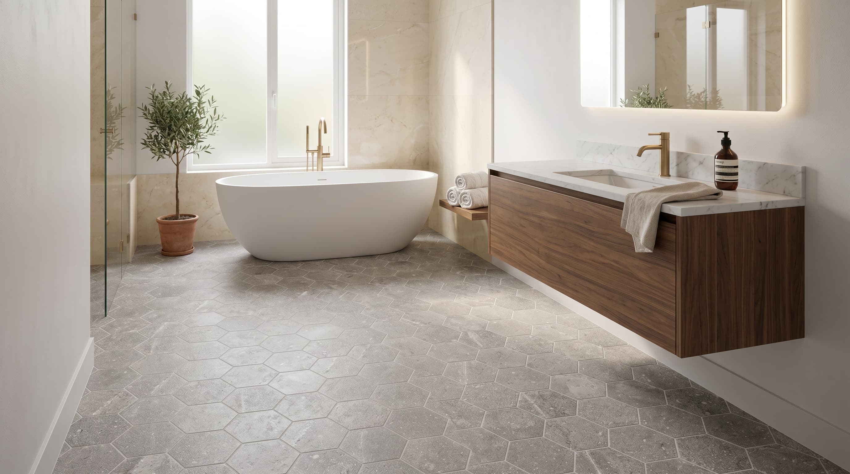 Austral Grey Hexagon Mosaic project 1