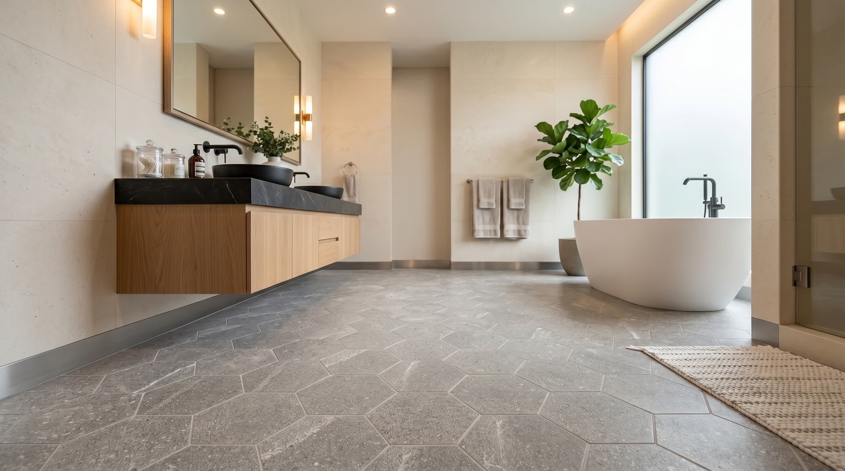 Austral Grey Hexagon Mosaic project 4