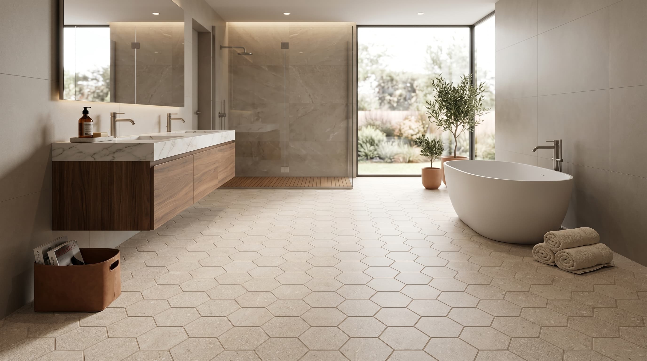 Austral Ivory Hexagon Mosaic project 2