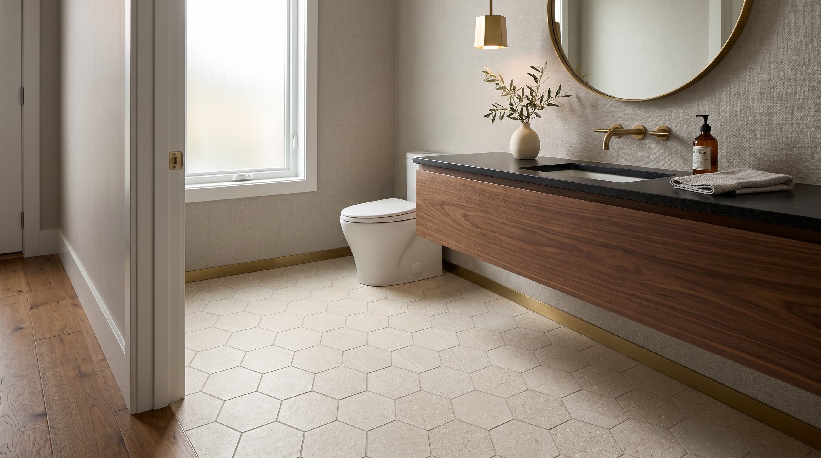 Austral Ivory Hexagon Mosaic project 3