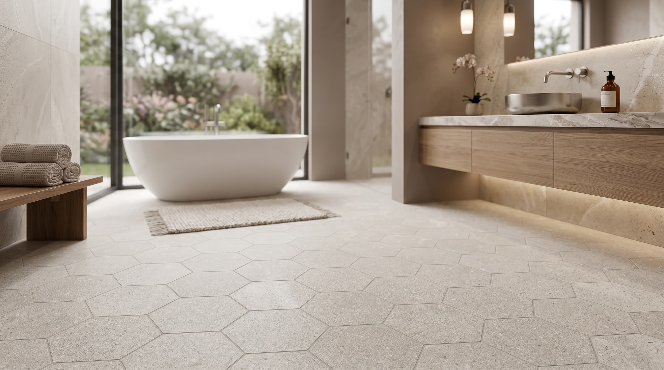 Austral Pearl Hexagon Mosaic project 2