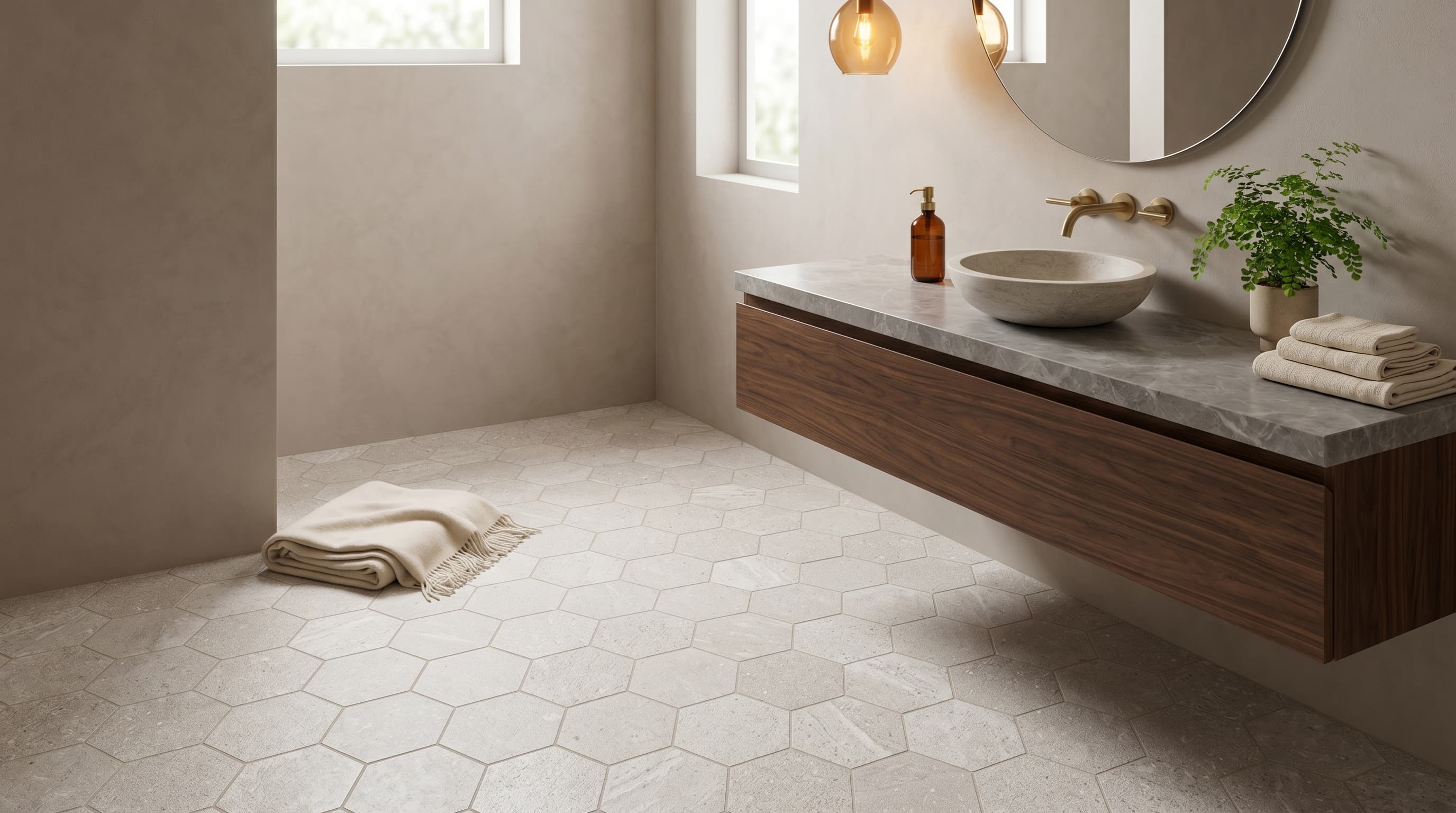 Austral Pearl Hexagon Mosaic project 3