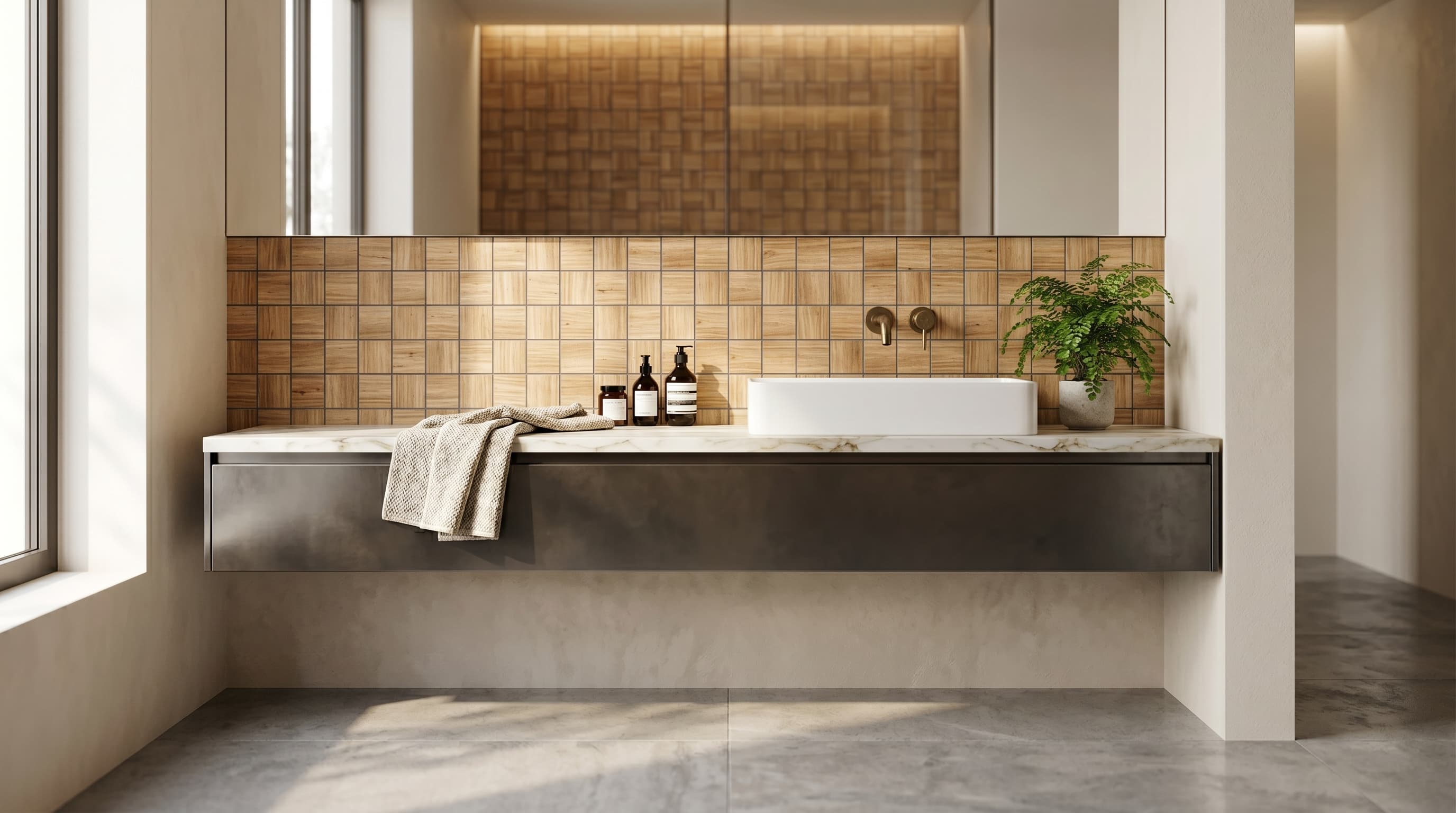 Cypress Natural 2x2 Mosaic project 3