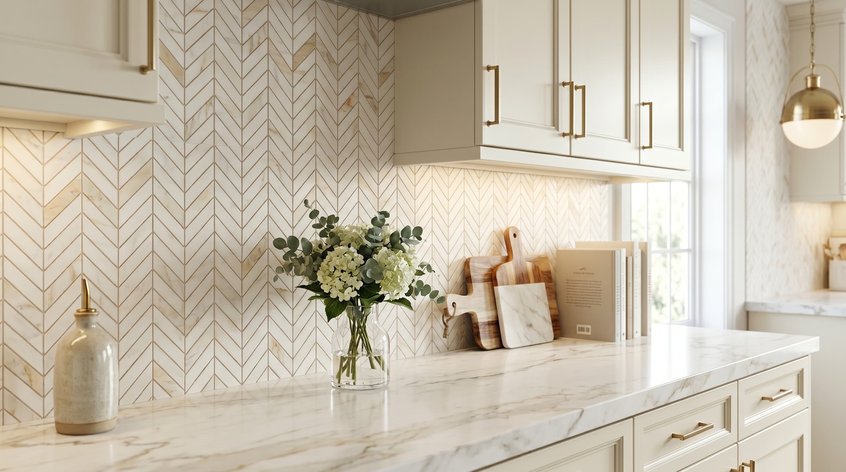 Chevron Calacatta Gold Honed project 5