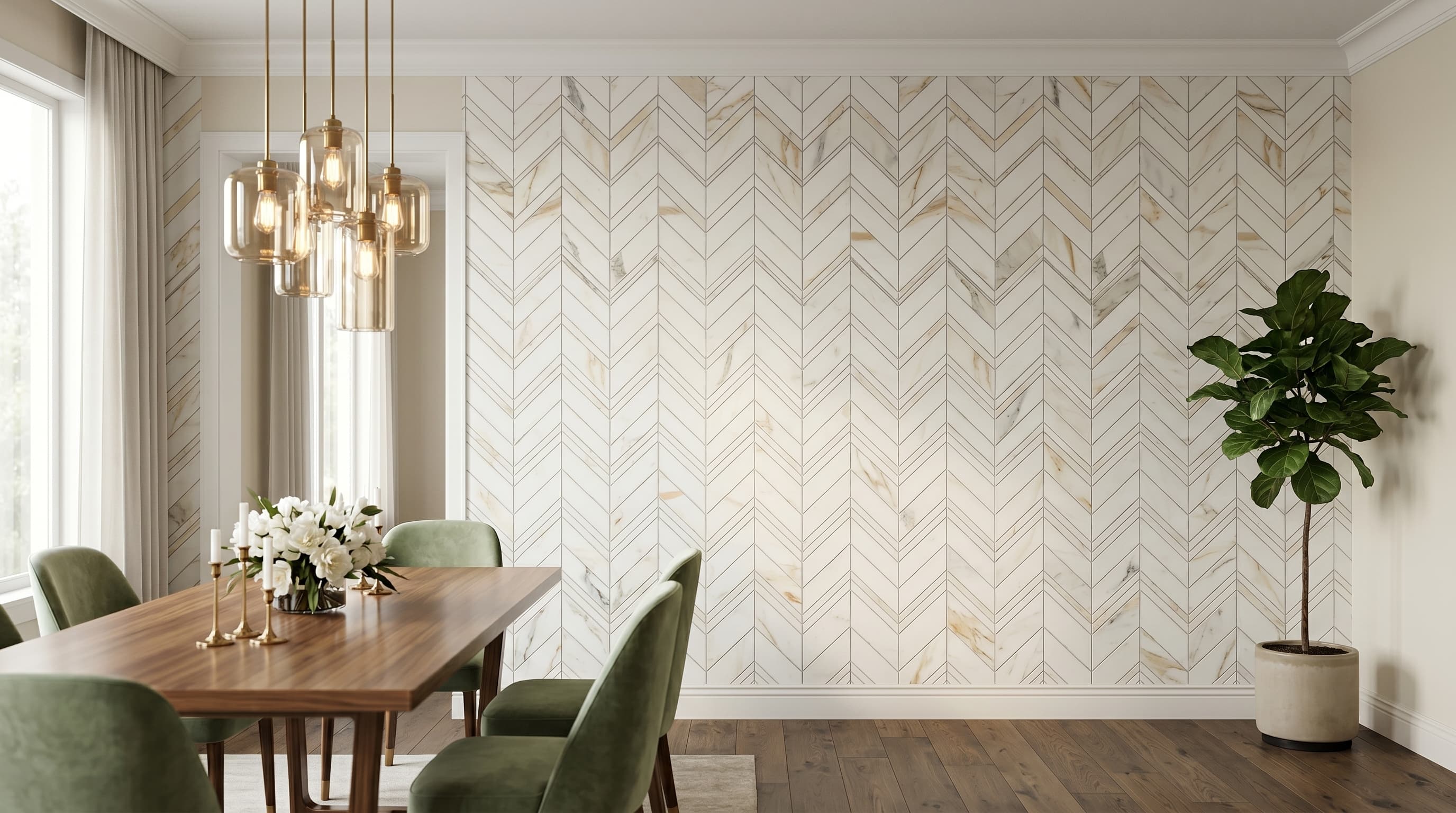 Chevron Ravenna Calacatta project 3