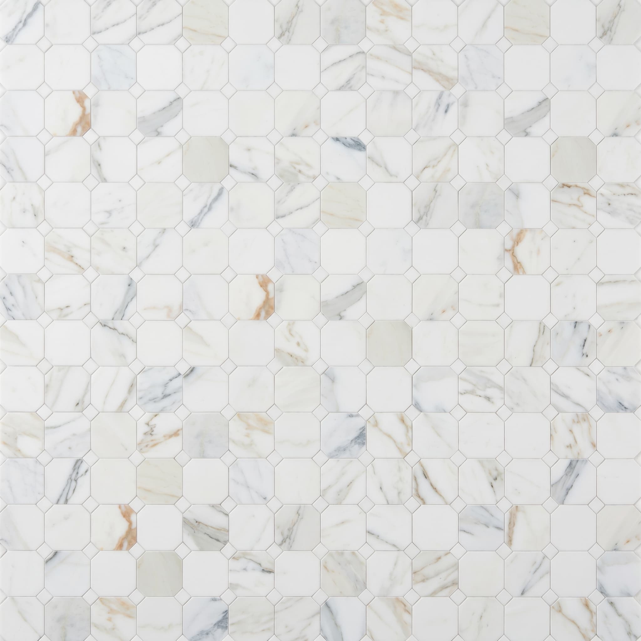 Mosaic Clipped Calacatta Gold 11.75 x 11.75