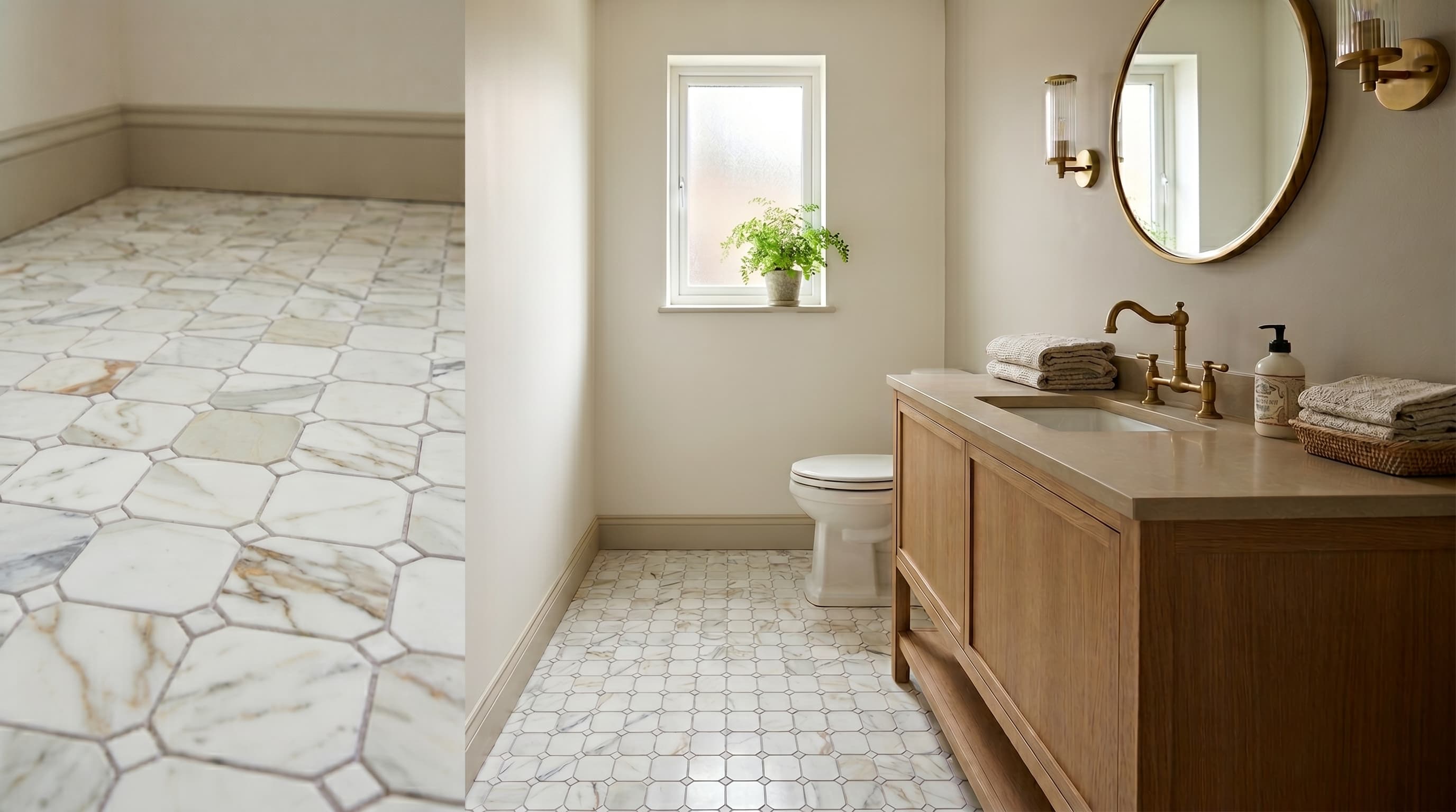 Mosaic Clipped Calacatta Gold 11.75 x 11.75 project 2