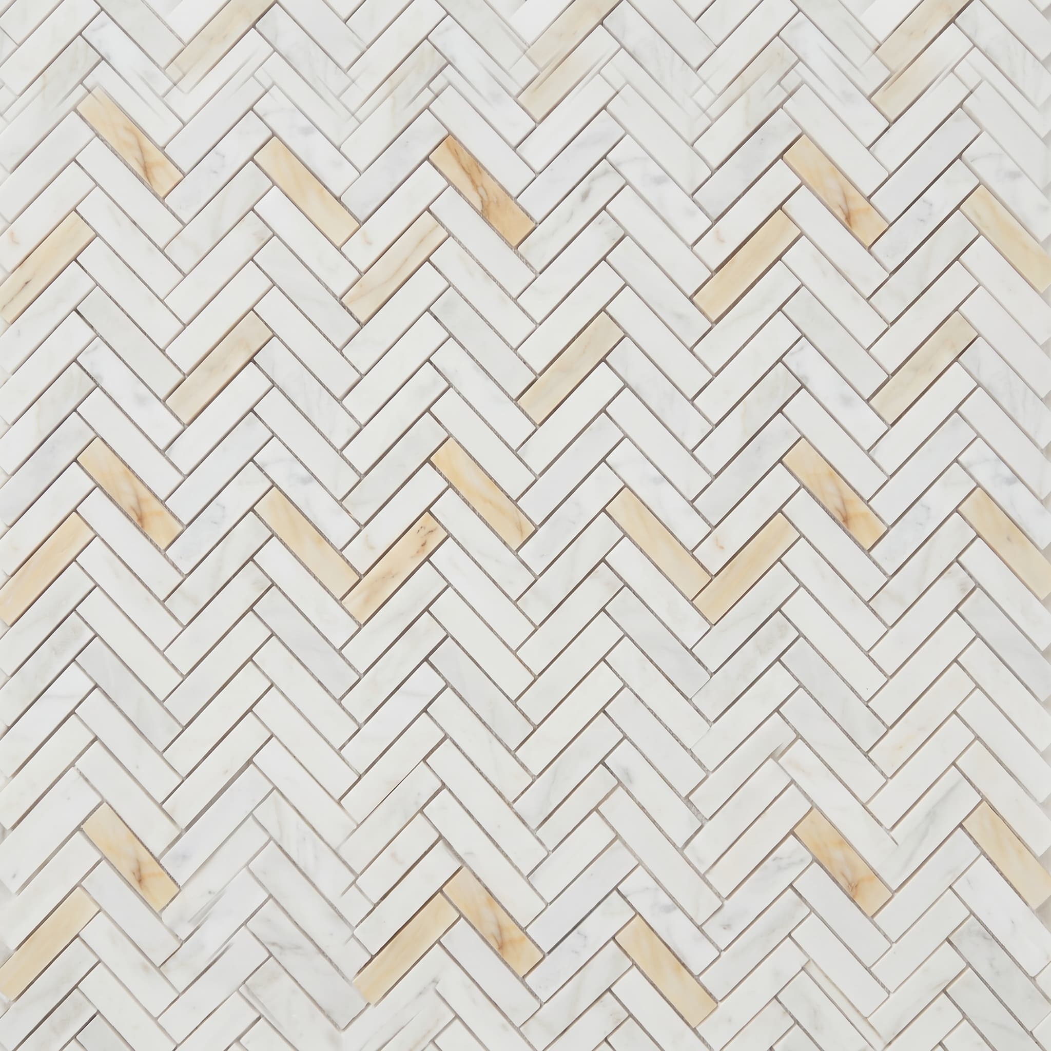 Herringbone Calacatta Gold Honed