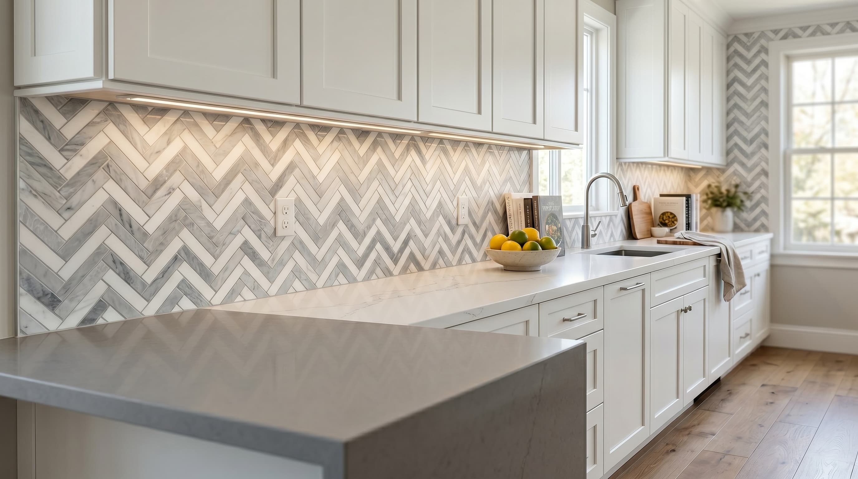 Herringbone City Grey project 4