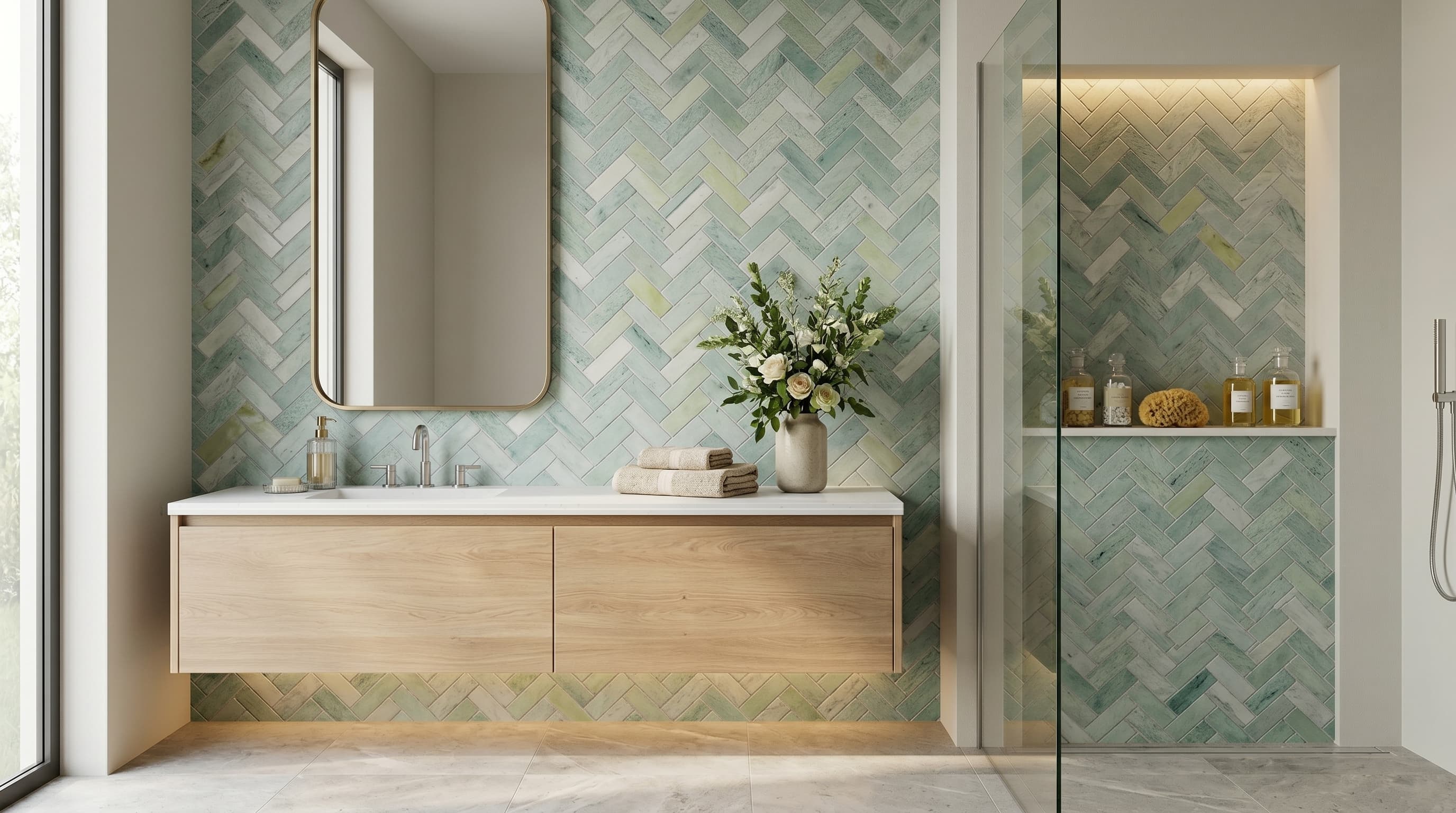 Herringbone Green project 5