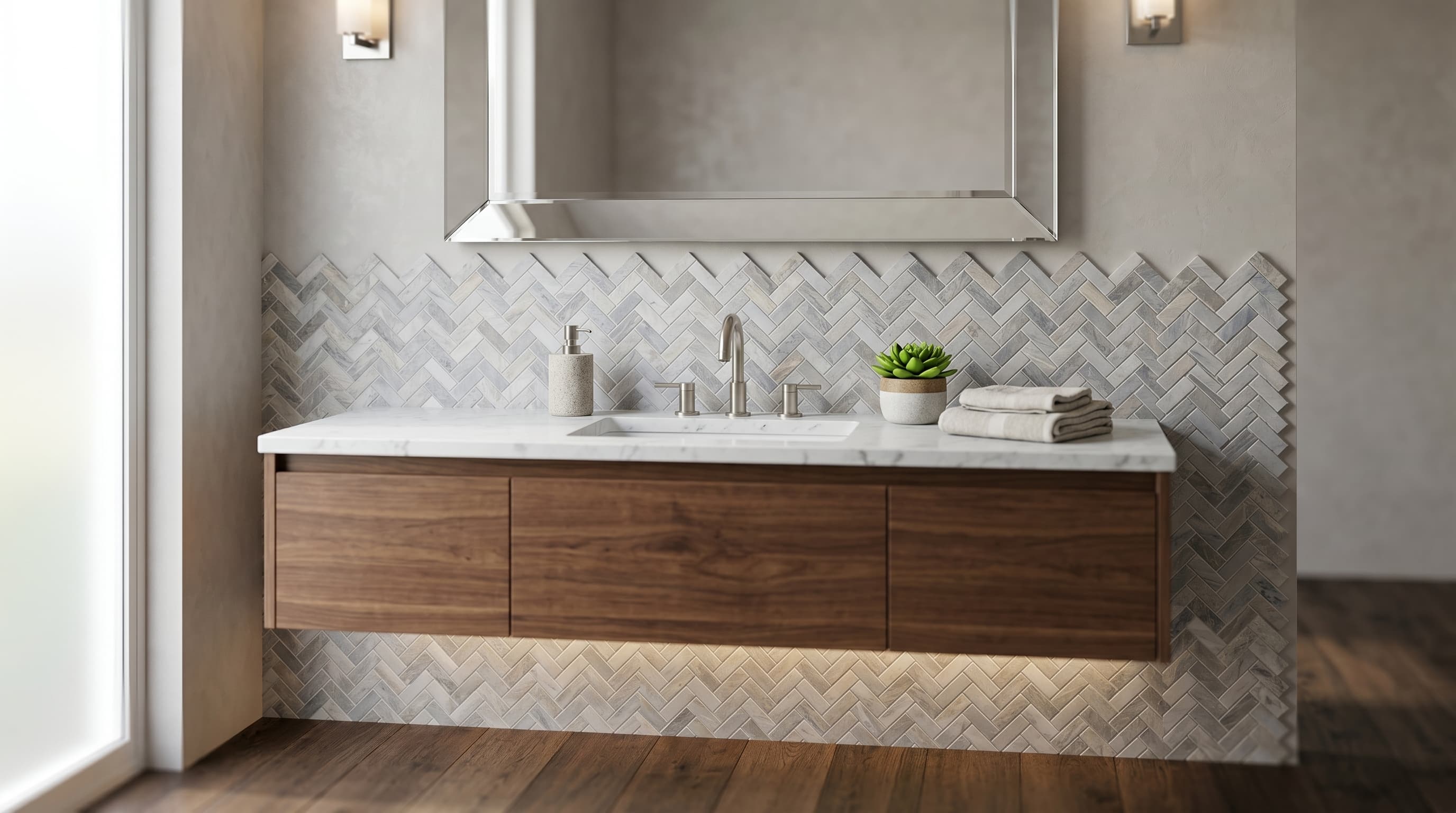 Herringbone Italian Grey project 2