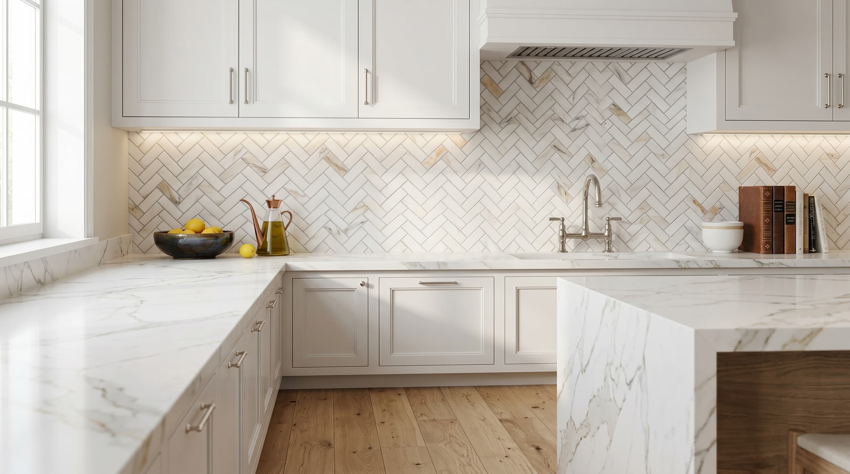 Herringbone Sunrise Honed project 1