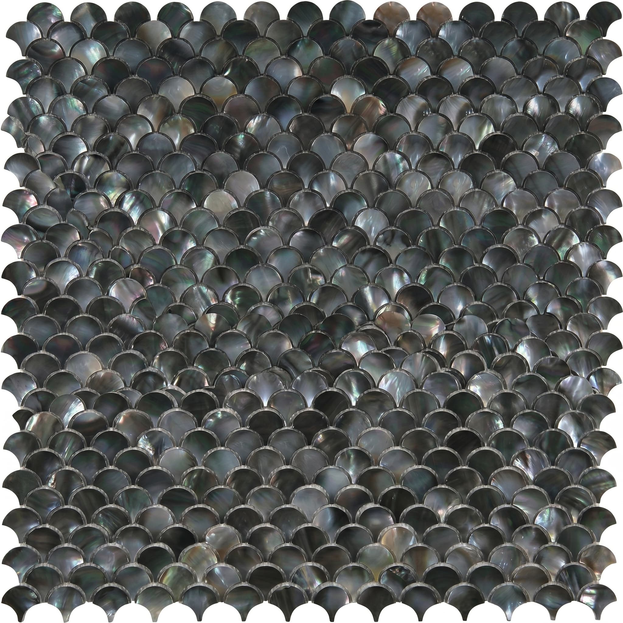 Mosaic Pearl Black Scale 11.75 x 11.75