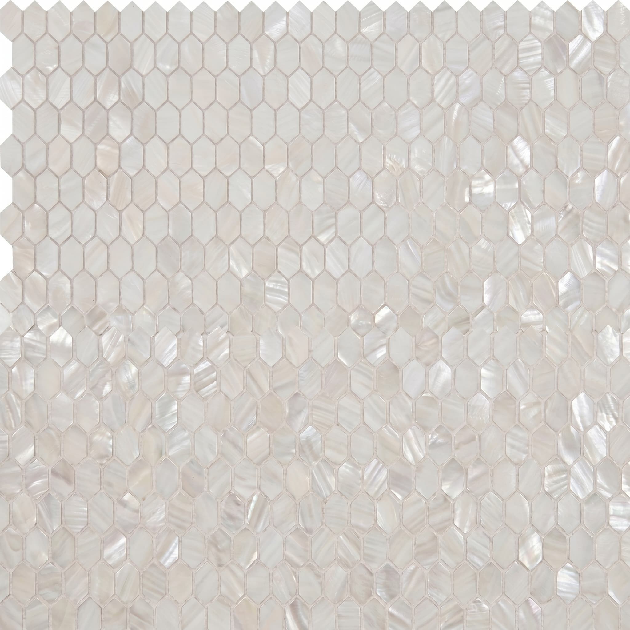 Mosaic Pearl White Arrow 12 x 12