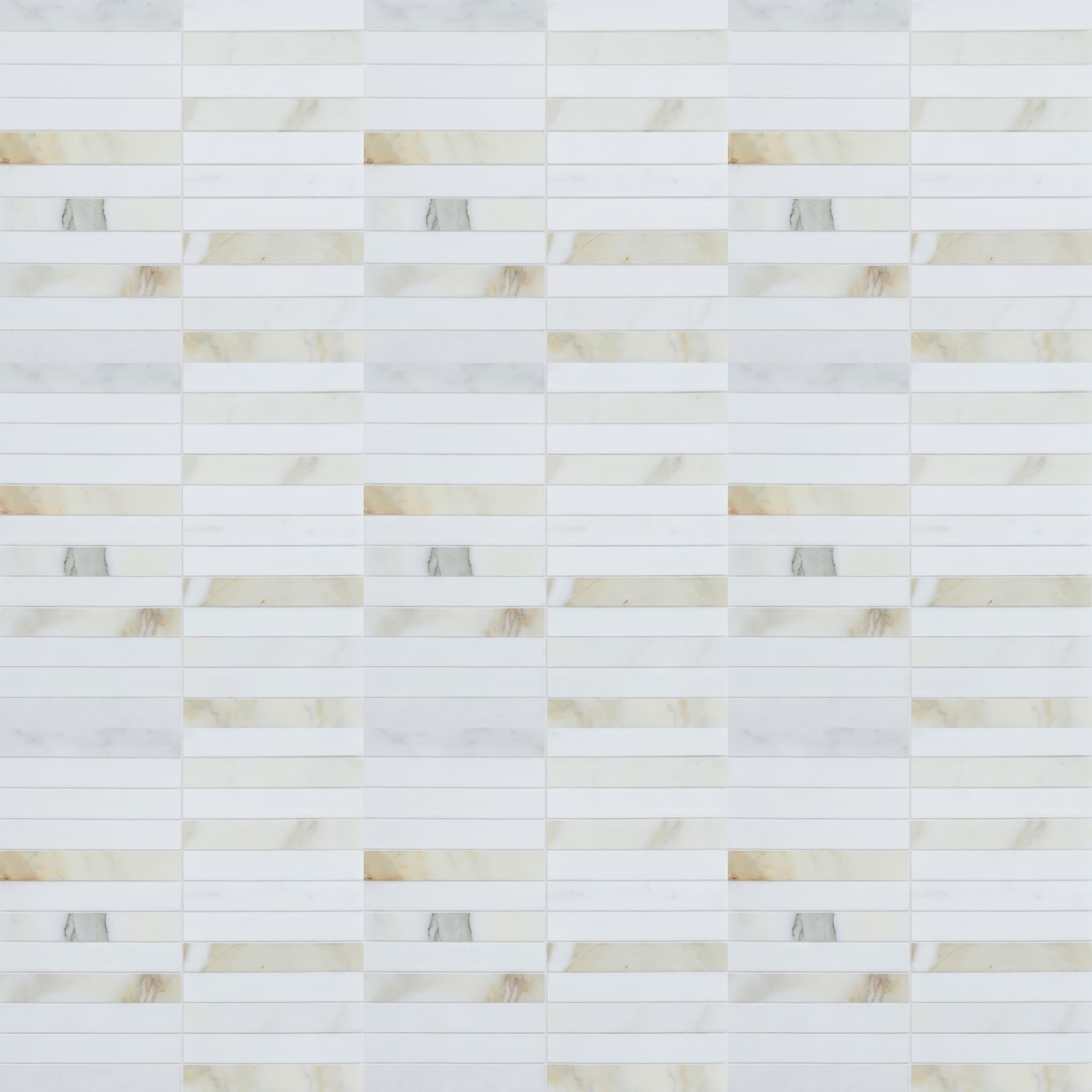 Mosaic Slot Calacatta Long 11.75 x 11.75