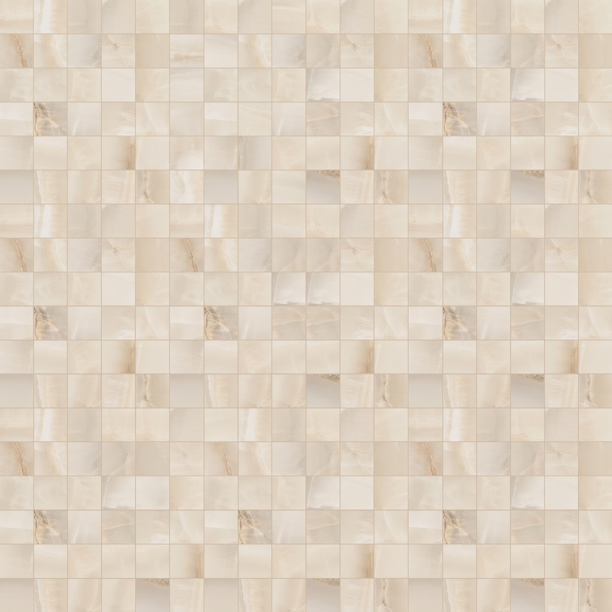 Akoya Ivory Matte Mosaic 2x2