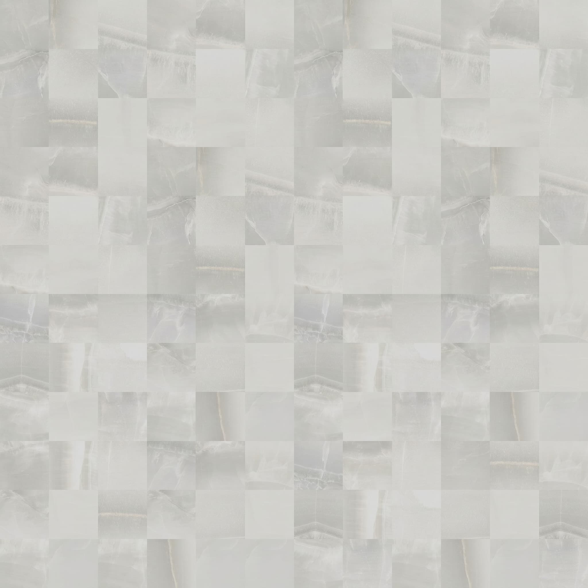 Porcelain Mosaic Akoya Silver Matte Mosaic 2 x 2 12 x 12