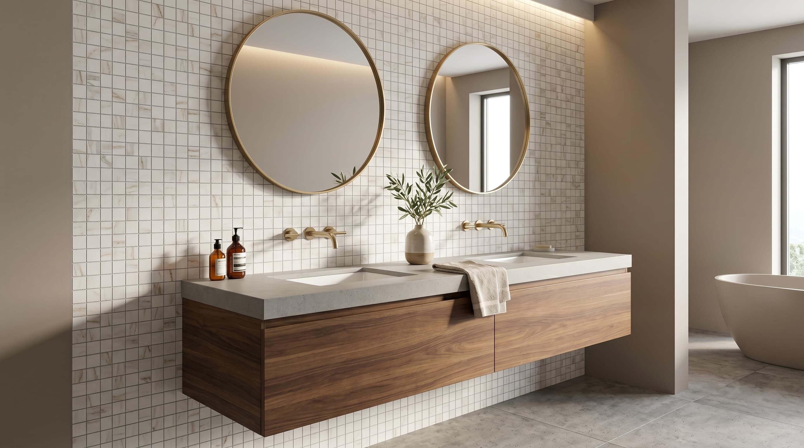 Classici Calacatta Gold Matte Mosaic project 2