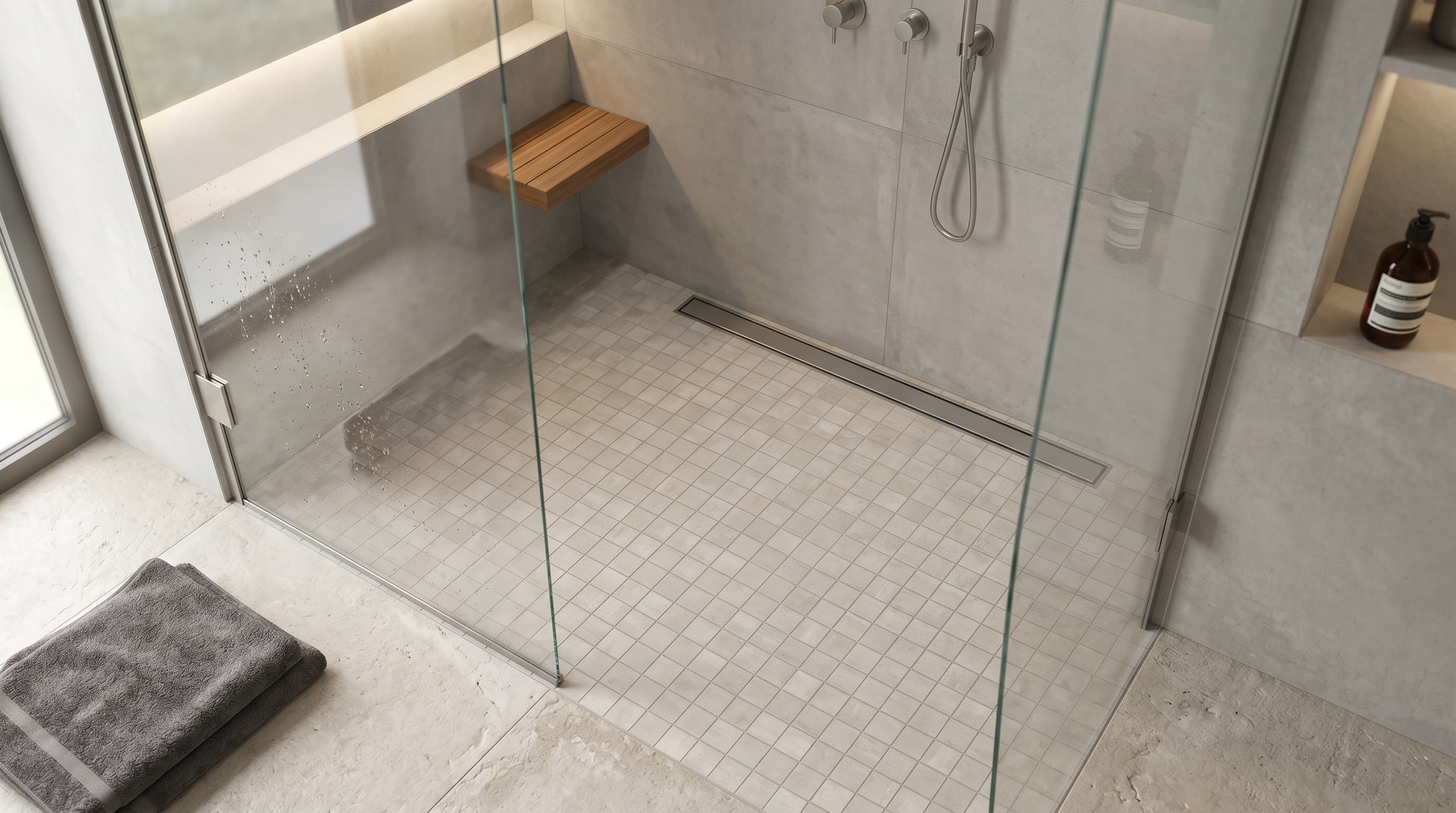 Porcelain Mosaic Matieres Sable Mosaico 2 x 2 12 x 12 project 1