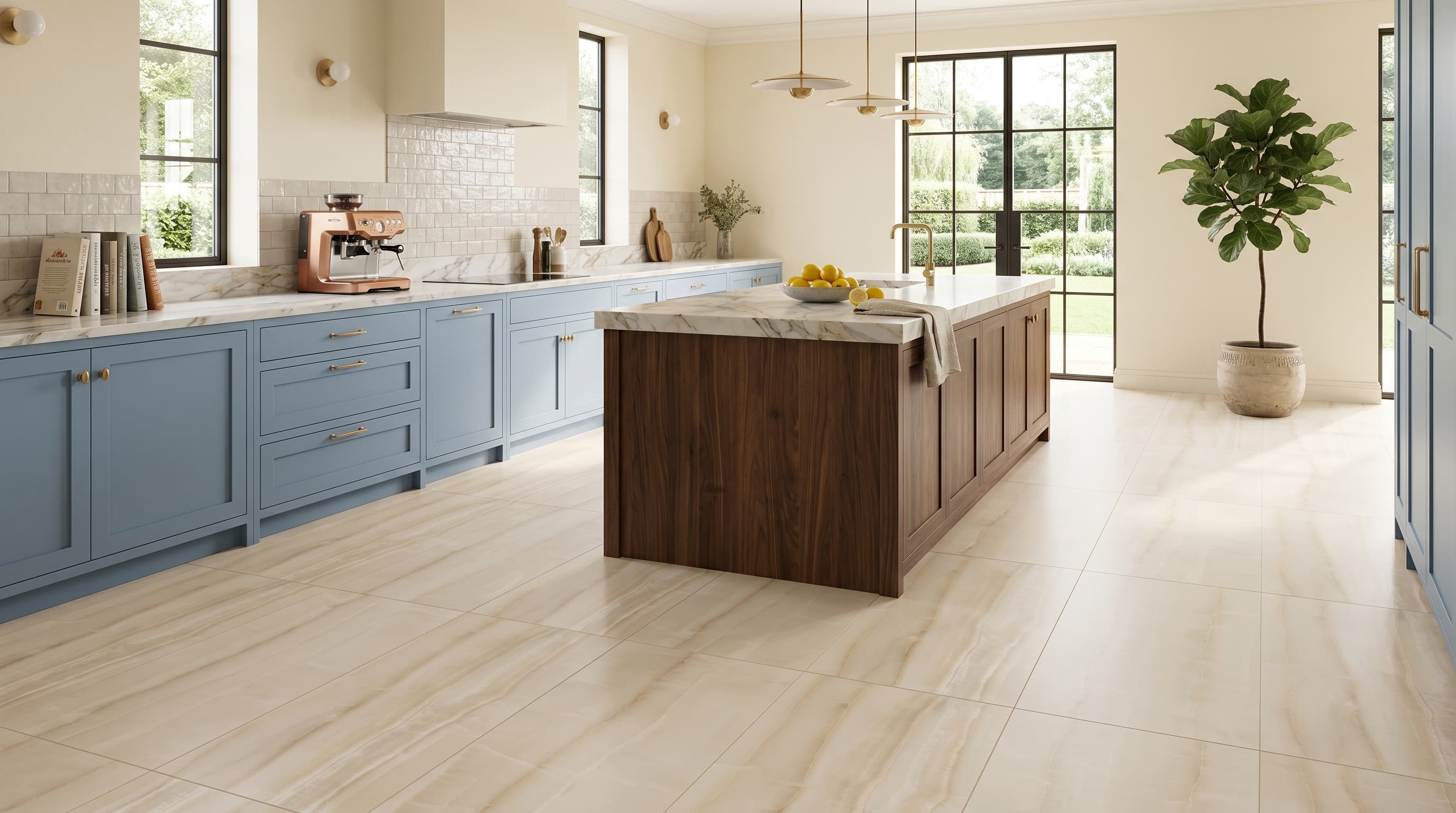 Porcelain Tile Akoya Ivory Matte 24 x 48 project 1
