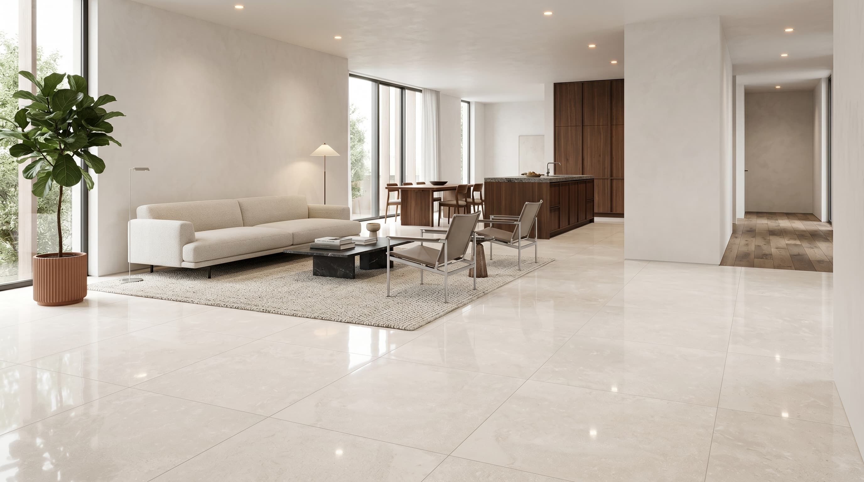 Appia Cross Cut White Polished project 4