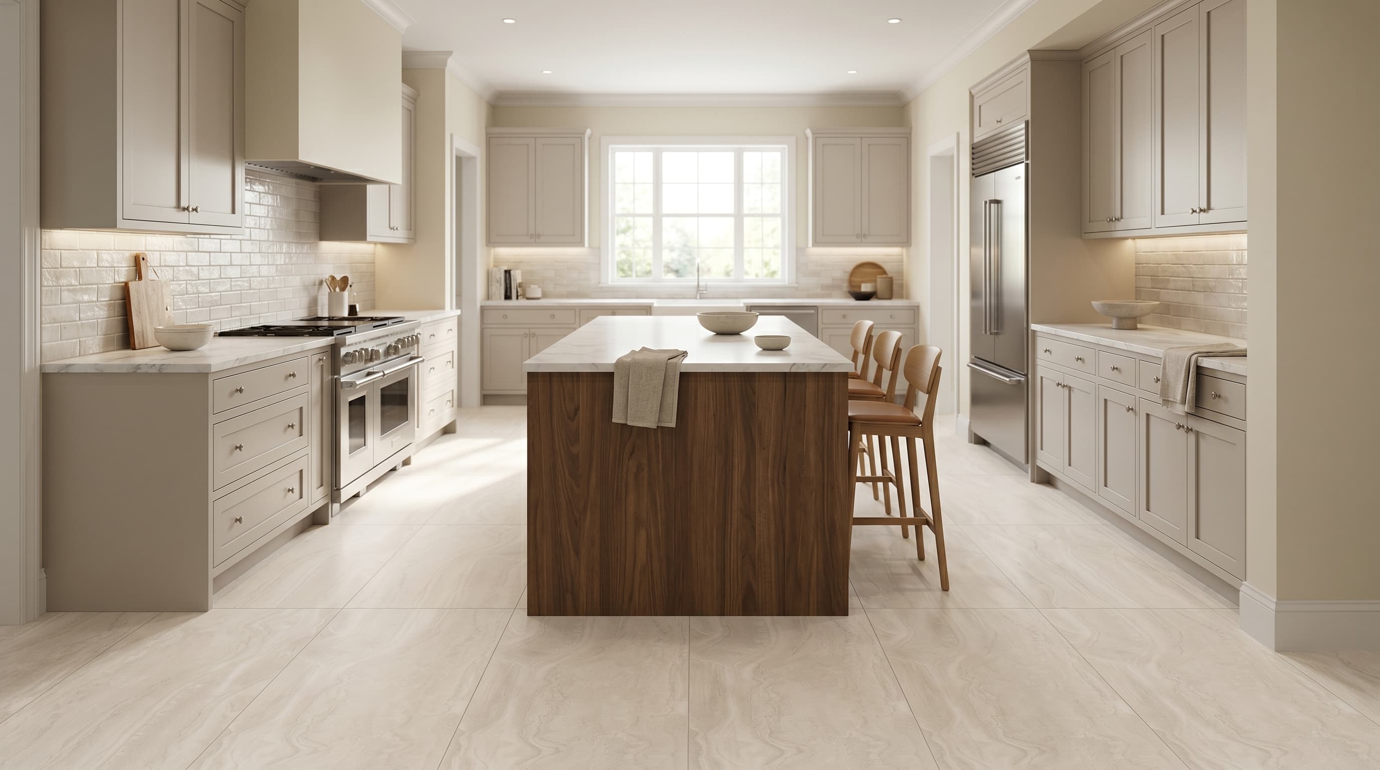 Porcelain Tile Appia Vein Cut White Matte 24 x 48 project 1