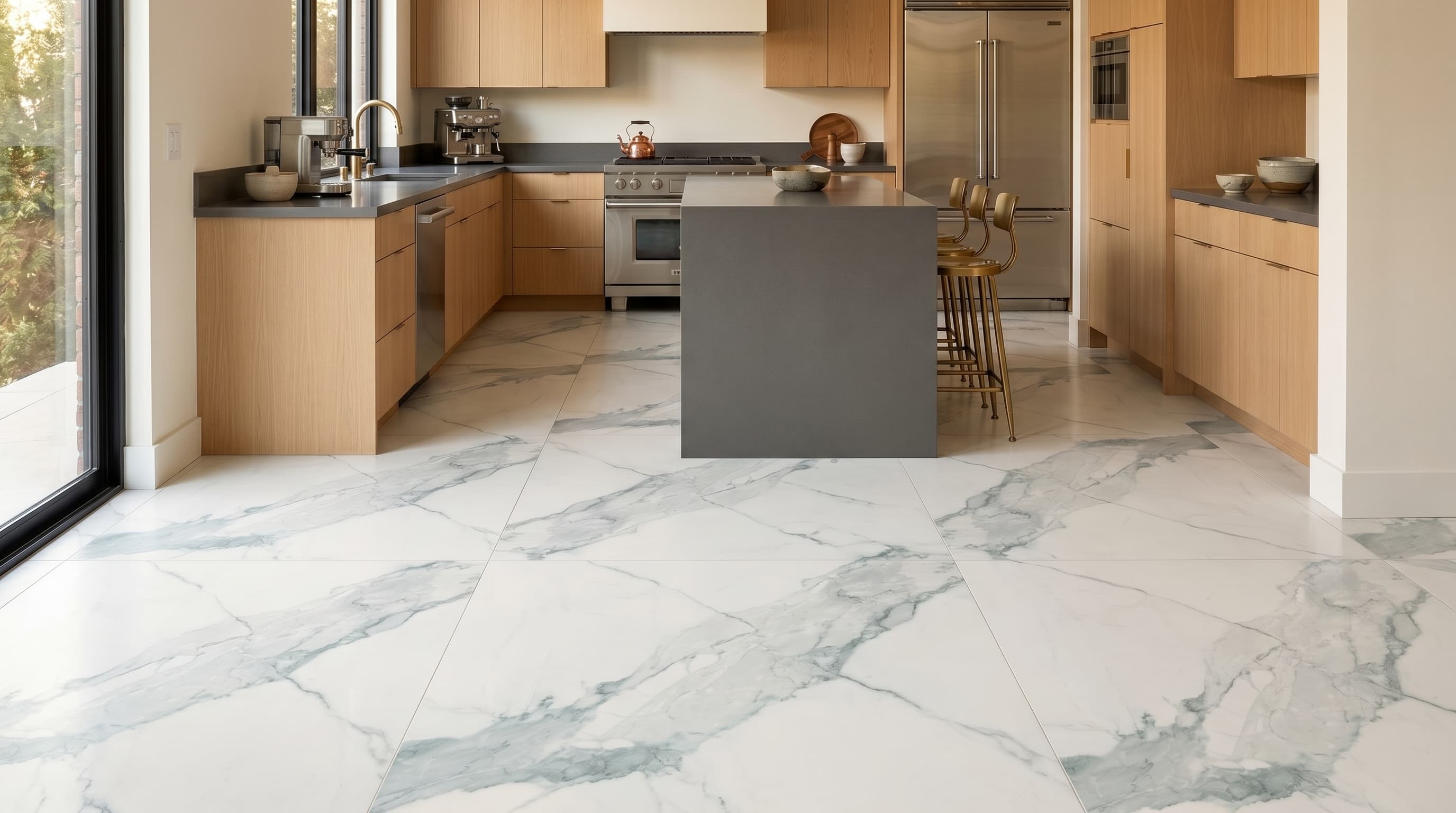 Porcelain Tile Classici Statuario Soft 32 x 32 project 1