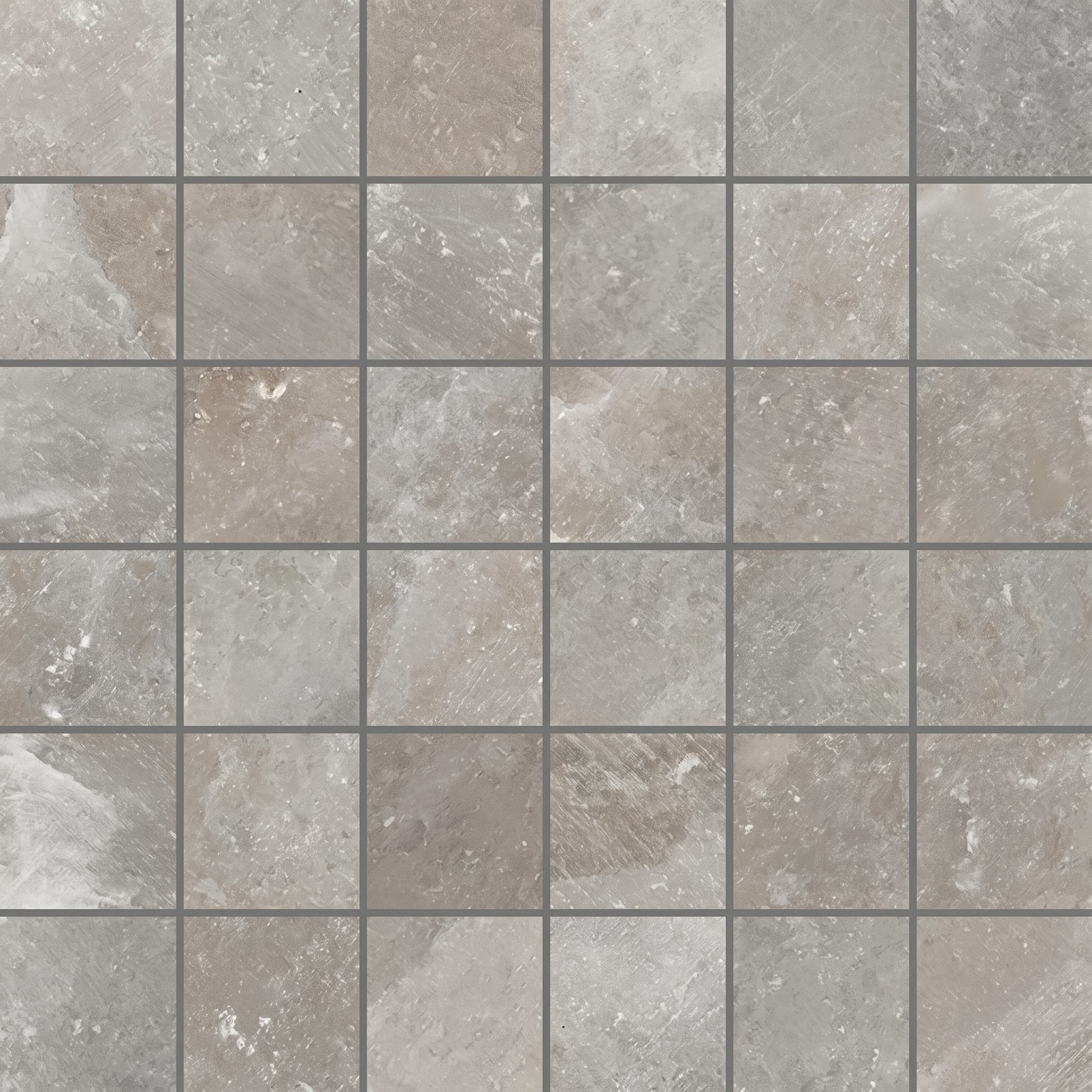 Salt Stone Ash 2x2 Mosaic