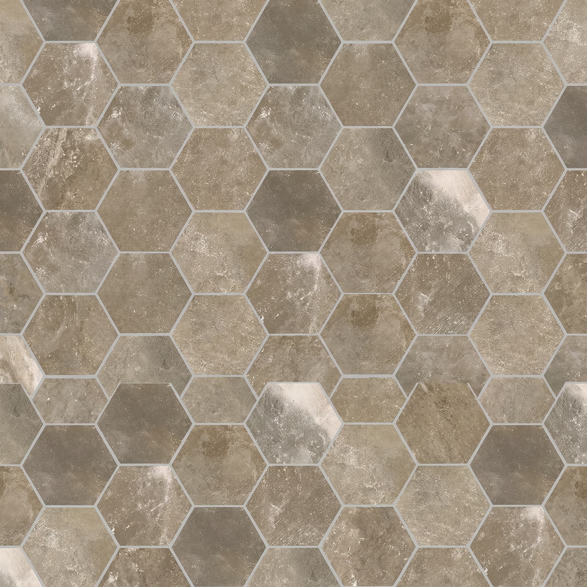 Salt Stone Desert Hexagon Mosaic