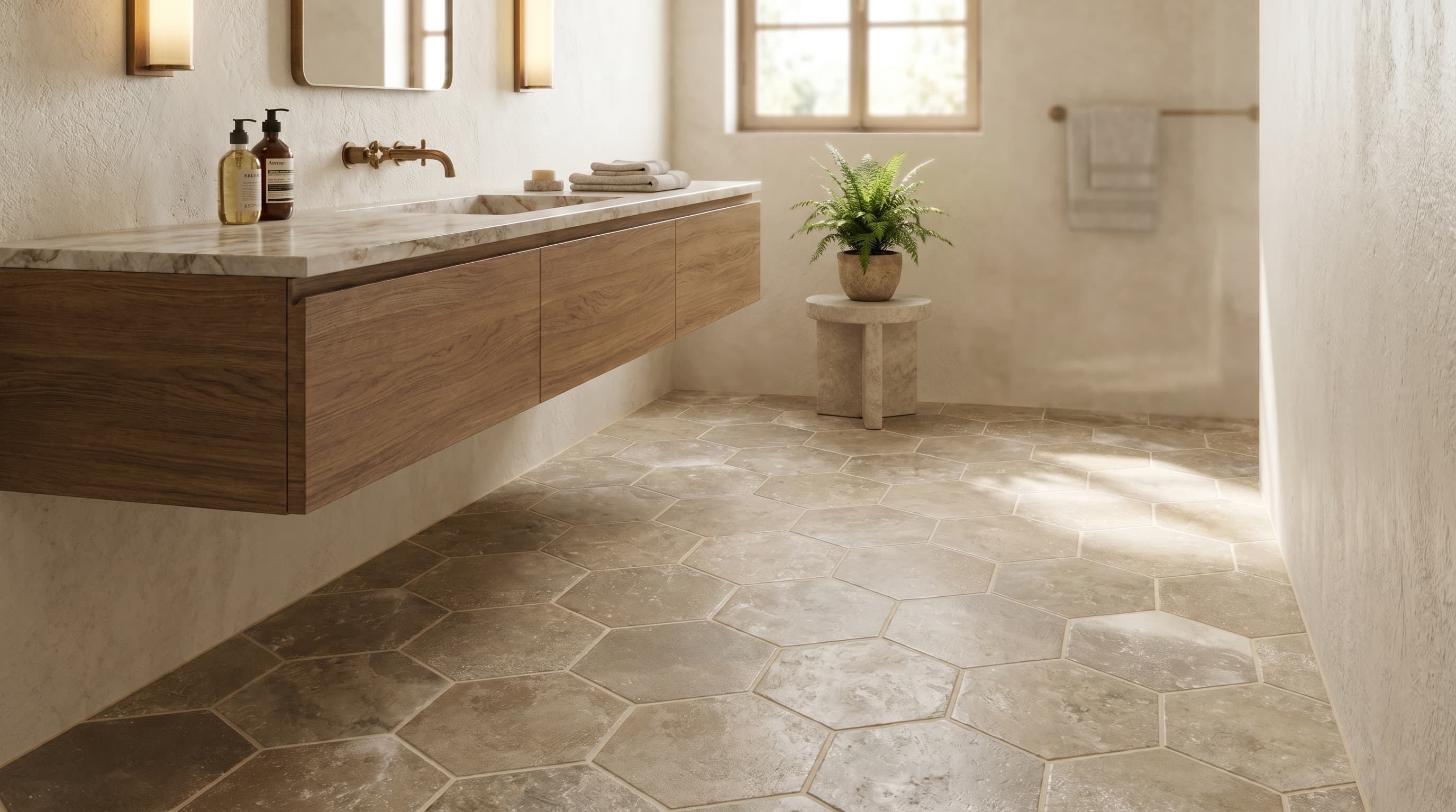 Salt Stone Desert Hexagon Mosaic project 2