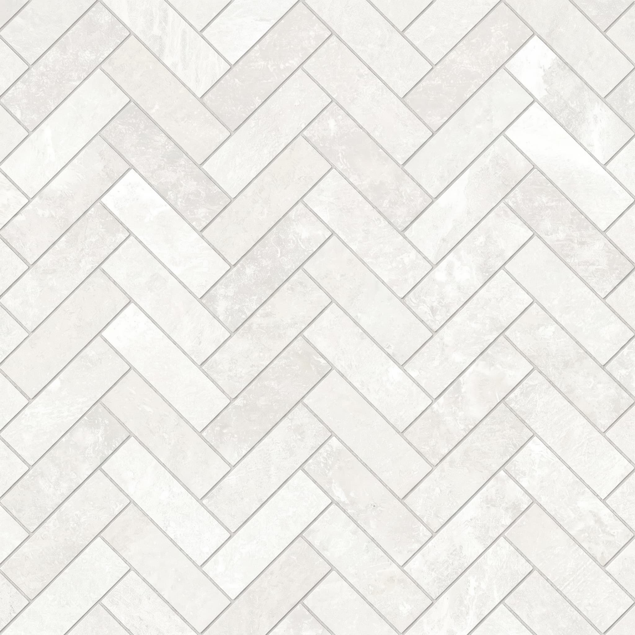 Salt Stone Ice Herringbone Mosaic