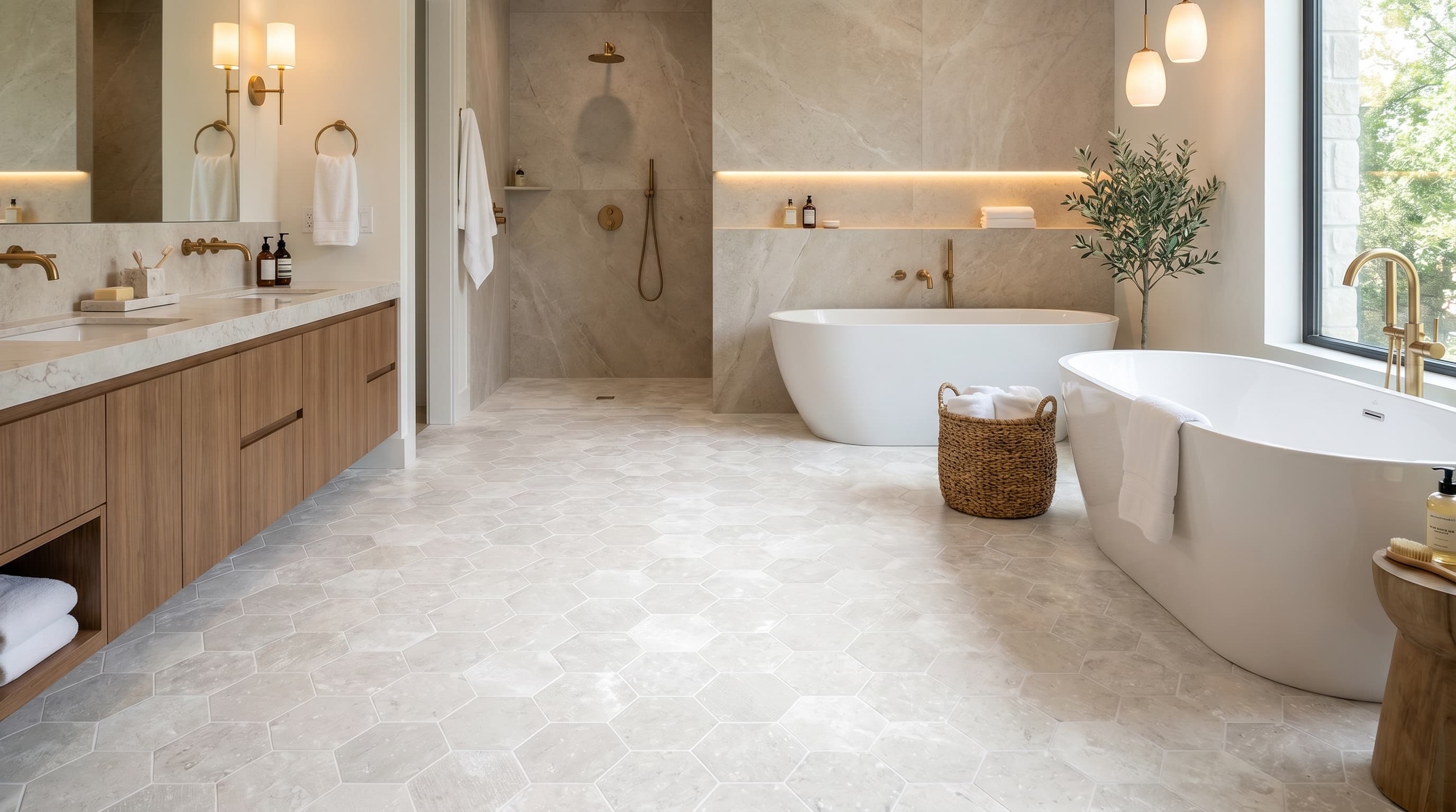 Salt Stone Ice Hexagon Mosaic project 1