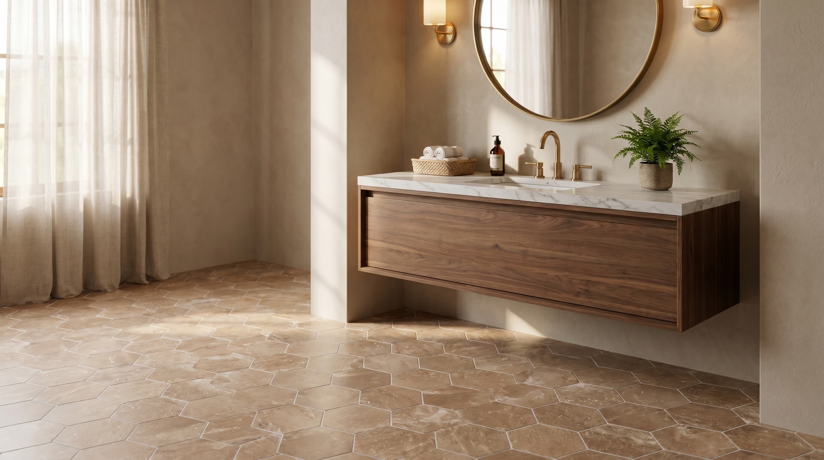 Salt Stone Terra Hexagon Mosaic project 2