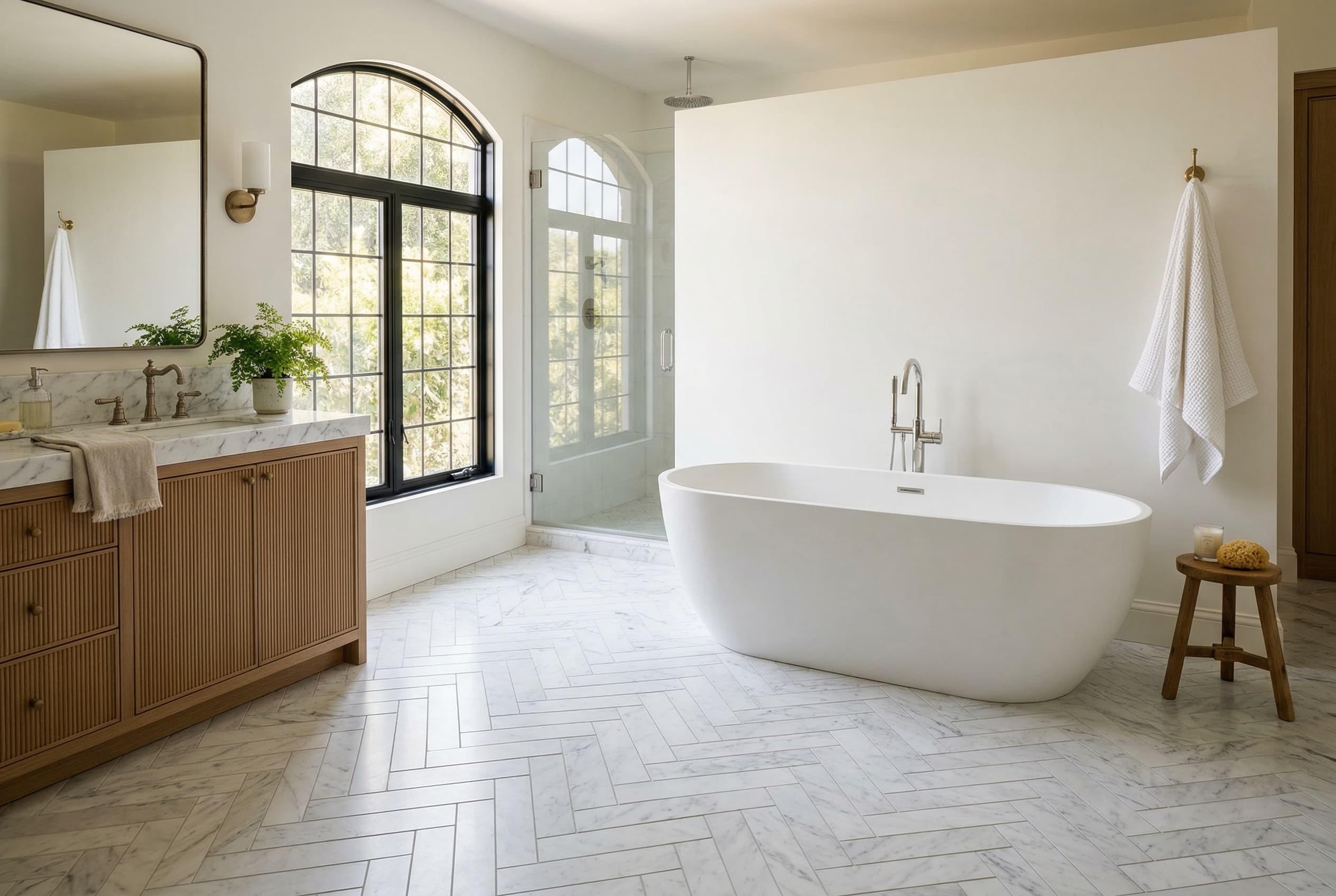 Carrara White Tile project 4