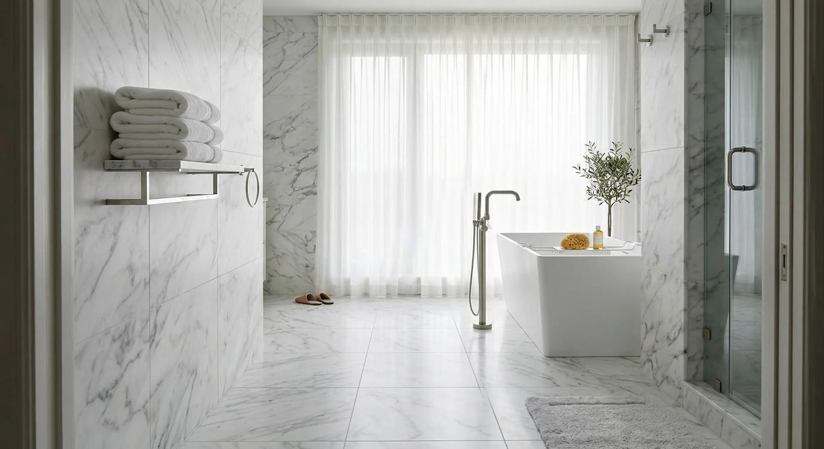 Carrara White Tile project 2