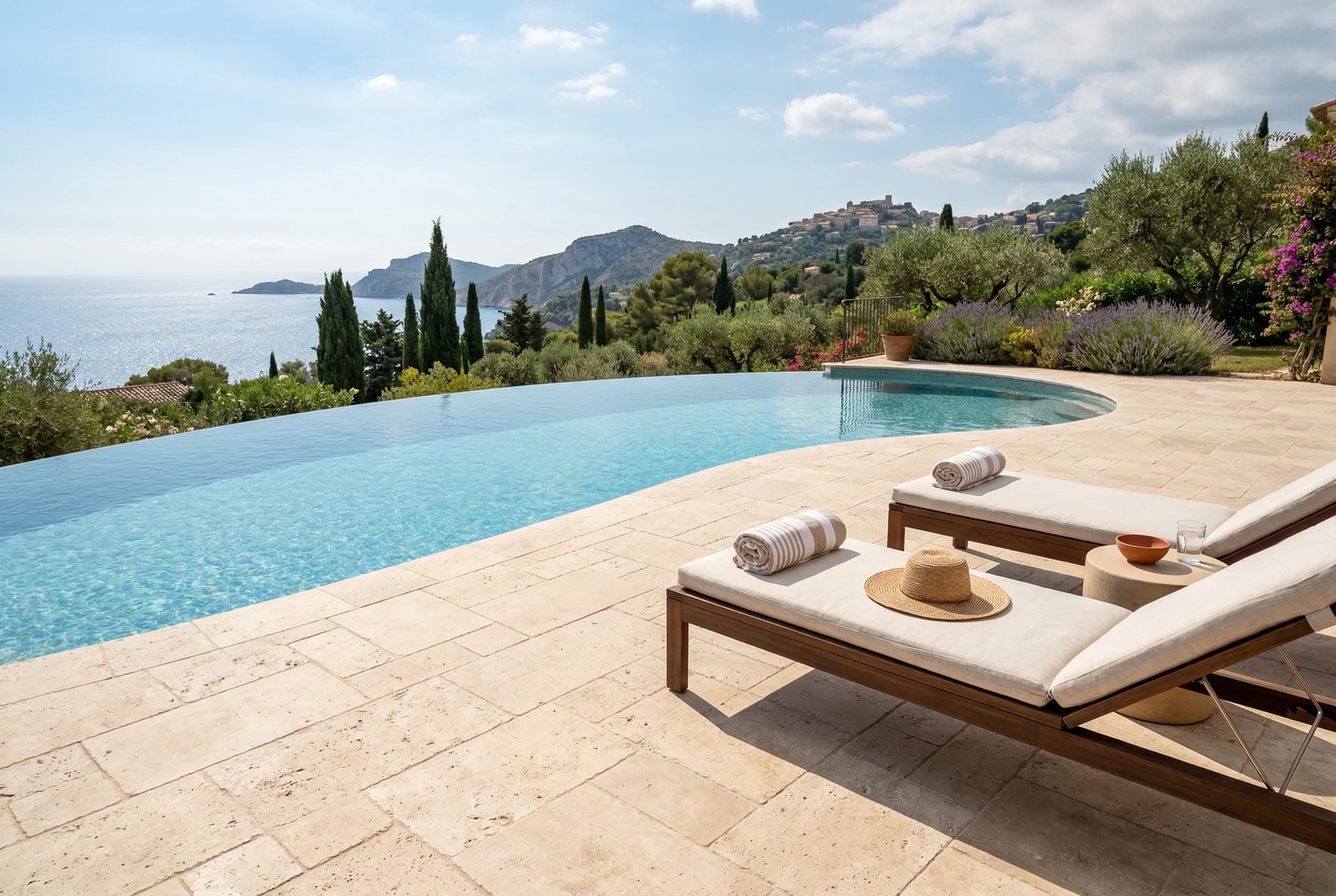 Outdoor Travertine Pool Deck