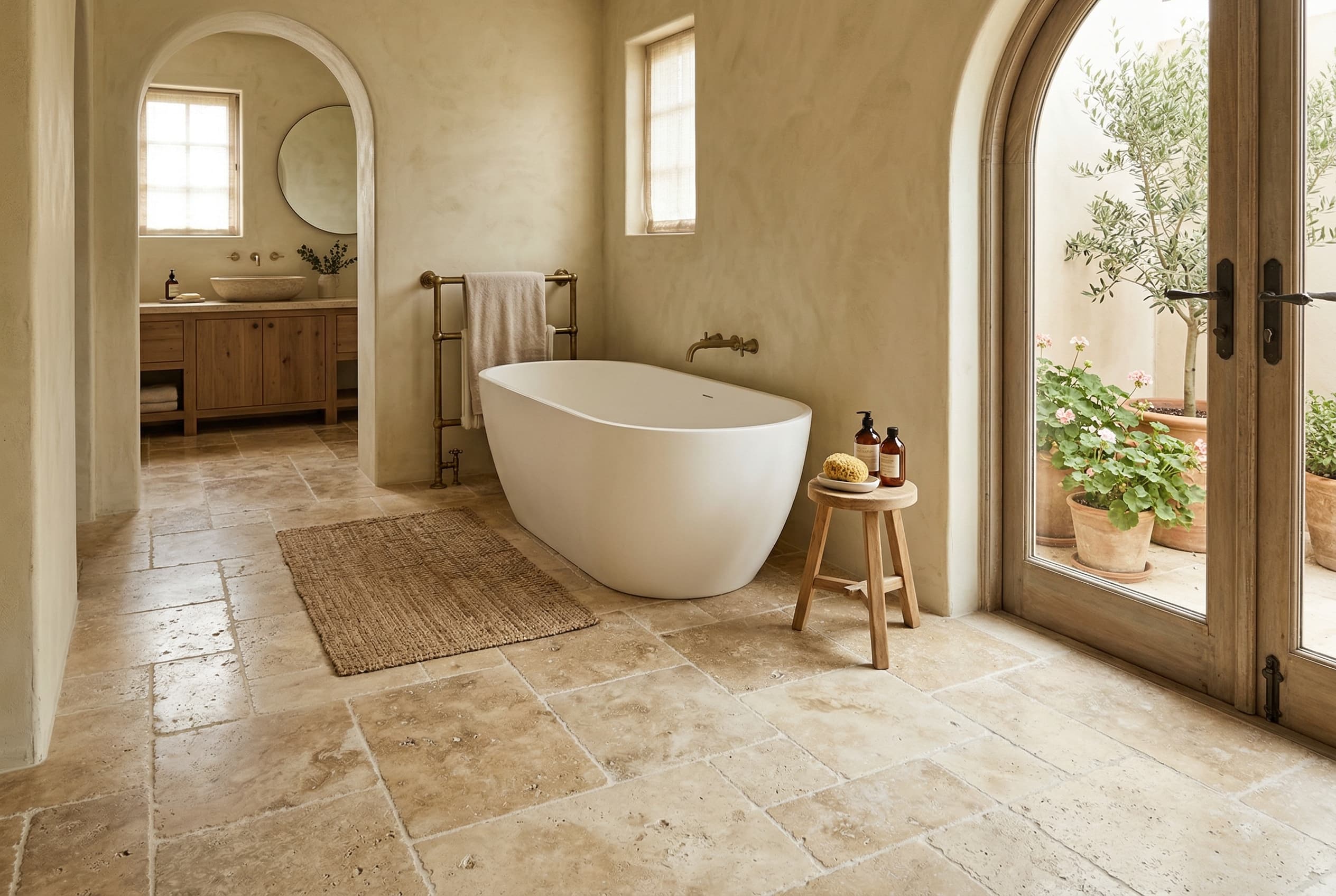 Travertine Tile project 1