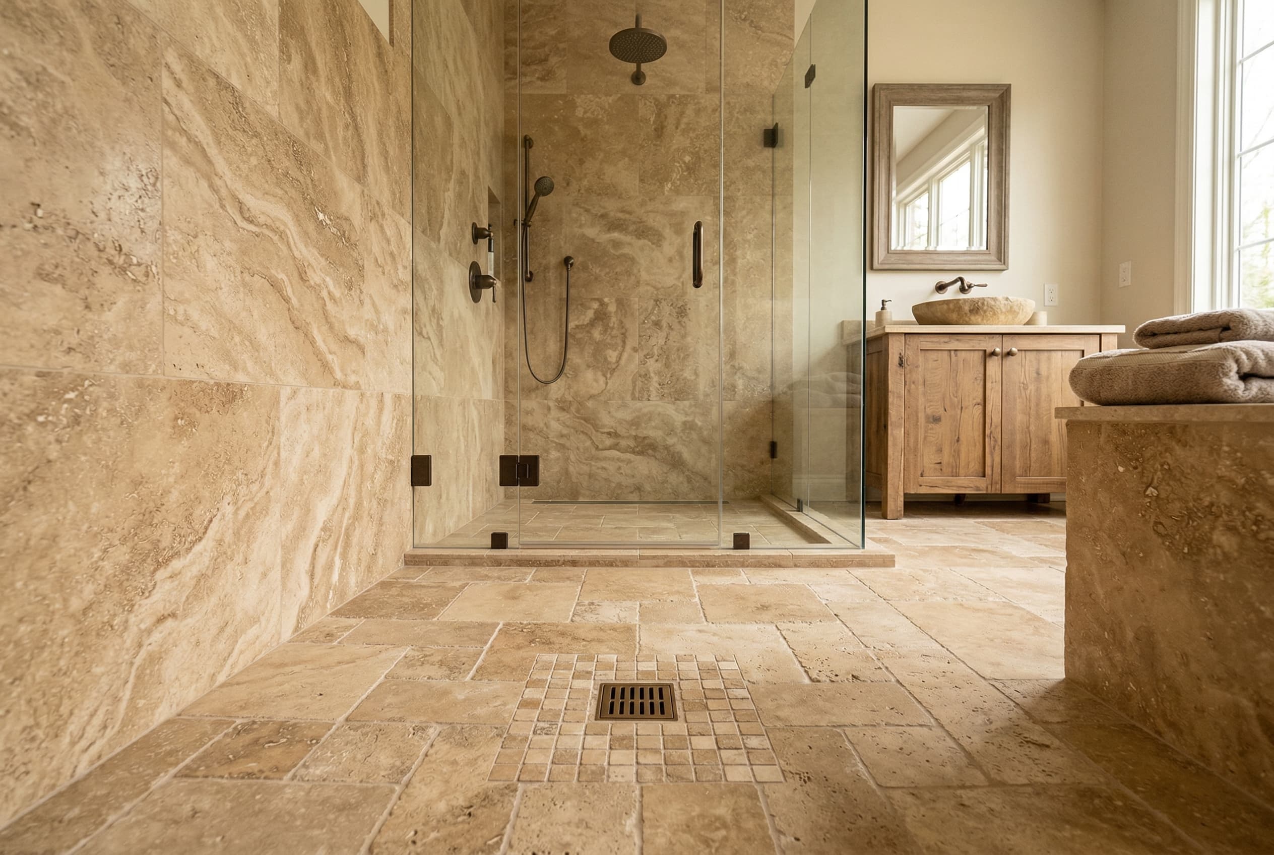 Travertine Tile project 5