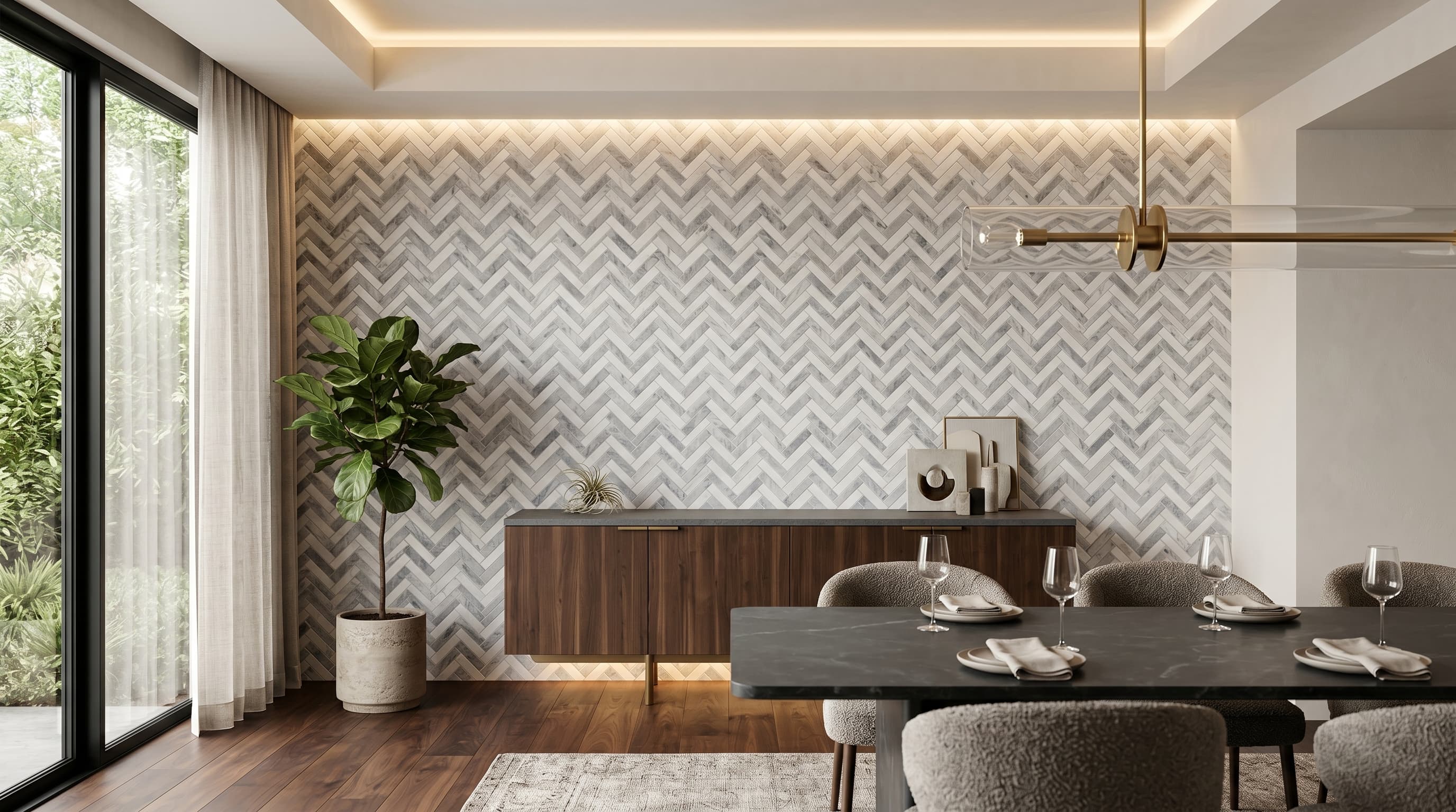 Herringbone City Grey project 3